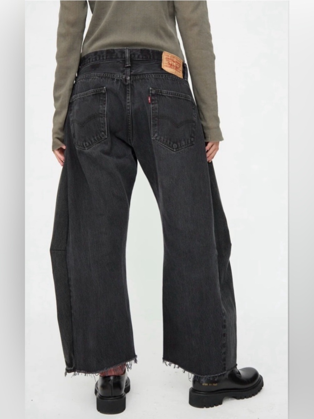 B SIDES Vintage Lasso Wide-Leg Jeans Black Sz 29 NWT